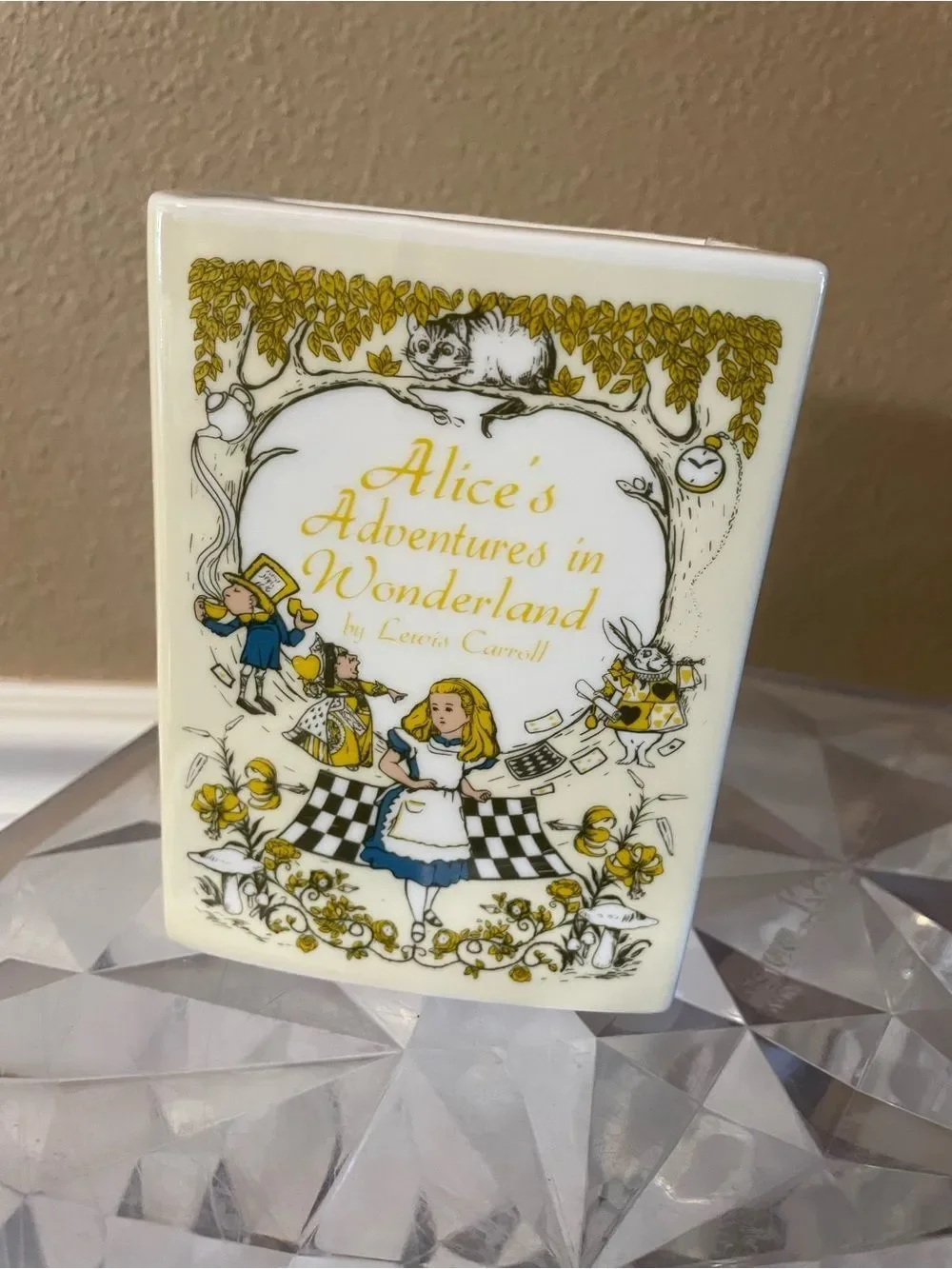 Biblio Bloom Vintage Alice Adventures In Wonderland Book Shaped Vase